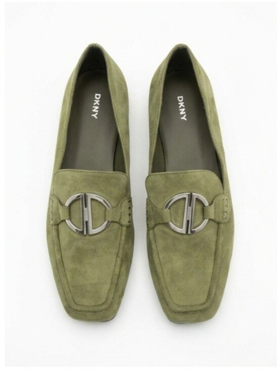 Dkny Shoes - DKNY Olive Green Suede Bit Loafers Woomens Size 10 M